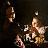 Sample of painting: Two Girls Dressing a Kitten by Cadlelight