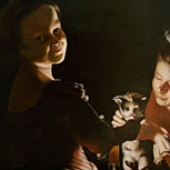 Art Reproductions Example - Two Girls Dressing a Kitten by Cadlelight